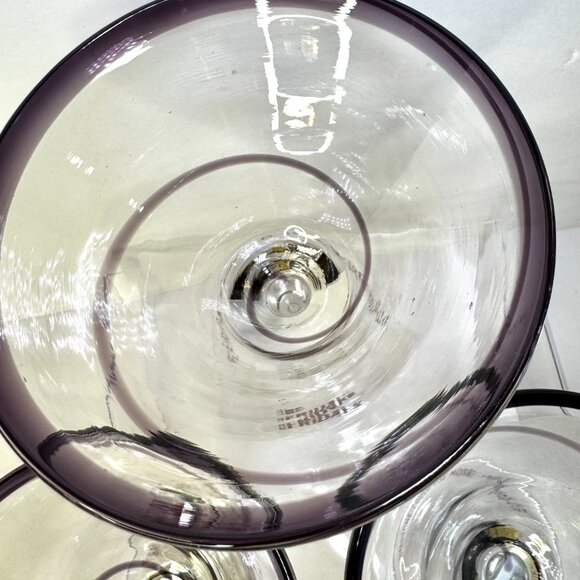 Set 3 TGI Friday's Amethyst Swirls 16 oz Martini Margarita Glasses - Picture 13 of 13